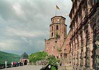 17. 5. 1991. Baden-Wrttemberg. Heidelberg. Heidelberger Schloss am Nordhang des Knigsstuhls 