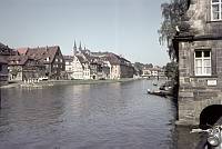 1960er. Deutschland. Bayern. Bamberg. Fluss Regnitz