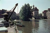 1960er. Deutschland. Bayern. Bamberg. Fluss Regnitz