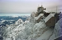 um 1968. Bayern. Zugspitze. Alpen. Berge. Schnee