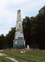 Juli 1998. Deutschland. Brandenburg. Rheinsberg. Denkmal fuer die preussischen  Generaele im Siebenjaehrigen Krieg 