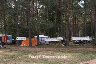 19. 8. 2006. Brandenburg. Feldberger Seenlandschaft. Campingplatz Thomsdorf. Deutscher Esperanto Bund.