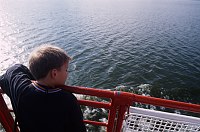 30. 8. 1994. Mecklenburg-Vorpommern.  Ausflugsdampfer auf dem Müritzsee. <br> (Dampferfahrt von Röbel nach Rheinsberg.)