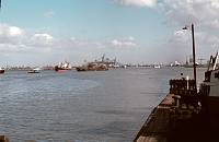 1955. Belgien. Antwerpen. Hafen. Schiffe. Fluss Schelde