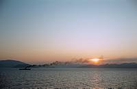 1968. Griechenland. Kos. Sonnenaufgang<br>ähnlich wie vorher Blick am Rauchfang vorbei