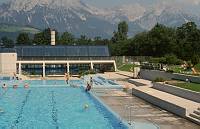 1979. Österreich. Tirol. Kitzbüheler Alpen. Region  Söll - Hochsöll. Silleralm. Schwimmbad. Badeanstalt. Swimming Pool  Berge -  Austria. Alps. Mountains