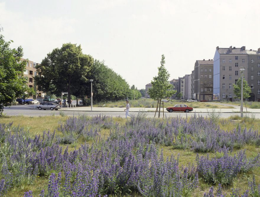 Berlin. Ehemaliger Mauerstreifen an der Bernauer Straße
18. 6. 1992. Berlin. Mitte. Ehemaliger Mauerstreifen der Berliner Mauer an der Bernauer Straße. Ehemalige Grenze zwischen Ostberlin und Westberlin. Swinemünder Straße
Schlüsselwörter: Berlin;Bernauer Straße;Germany;Grenze;Mauerstreifen;Mitte;1992;Swinemünder Straße
