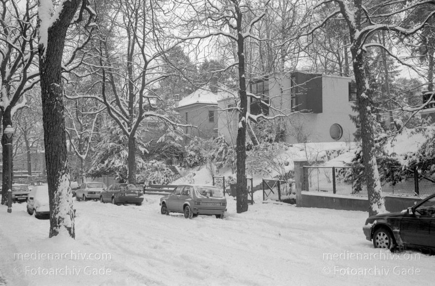 Berlin. Zehlendorf. Nikolassee. Winter. Schneefall.
Februar 1991. Berlin. Zehlendorf. Nikolassee. Winter. Schneefall.
Schlüsselwörter: Berlin;Deutschland;Germany;Nikolassee;Schnee;Winter;1991;Zehlendorf