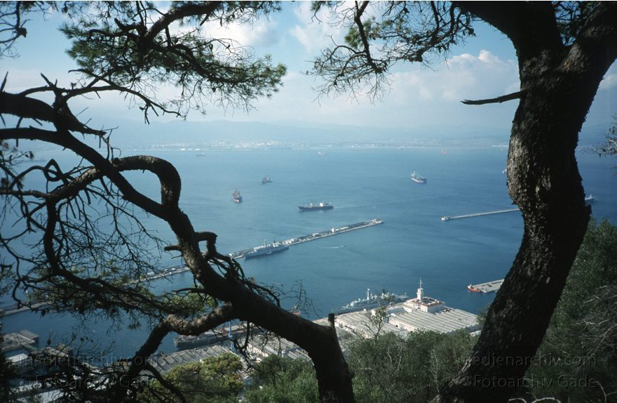 Gibraltar, Englische Kronkolonie
November 1998 , Gibraltar ist ein mächtiger Kalksteinfelsen, der ganz im Süden der Iberischen Halbinsel in die Meerenge zwischen Europa und Afrika hineinragt. Bucht von Algeciras. Spanien darf bis heute von Gibraltar aus nicht angeflogen werden.
Schlüsselwörter: 1998;Algeciras;Englische;Gibraltar;Great Britain;Großbritannien;Kolonie;Kronkolonie;Spanien