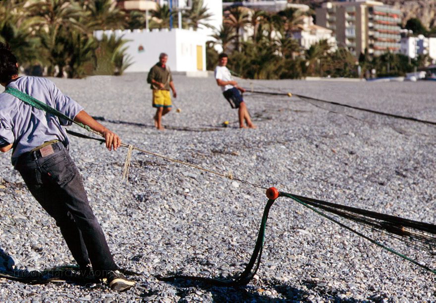 Spanien. Almunecar. Mittelmeer. Einholen eines Netzes
November 1998, Spanien, Andalusien, Costa del Sol, Mittelmeer. Fischer beim Einholen eines Netzes in Almunecar.
Schlüsselwörter: Almunecar;Andalusien;Costa del Sol;Fischen;Fischer;Mittelmeer;Spain;Spanien;1998;Strand