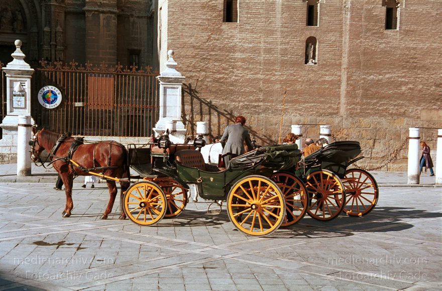 Spanien. Andalusien. Sevilla
November 2000. Spanien. Andalusien. Sevilla. Kutschen auf dem Platz vor der Kathedrale
Schlüsselwörter: Andalusien;Kutschen;Sevilla;Spain;2000;Spanien