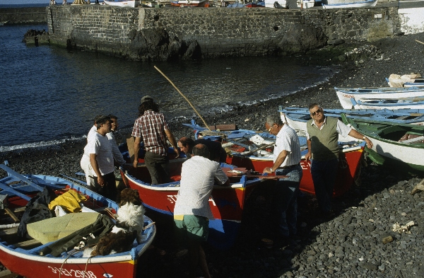 1991. Spanien. Kanarische Inseln. Teneriffa
1991. Spanien. Kanarische Inseln. Teneriffa. Fischer im Hafen. Fischerboote
Schlüsselwörter: 1991;Teneriffa;Kanarische Inseln;Spanien;Fischerboote;Hafen