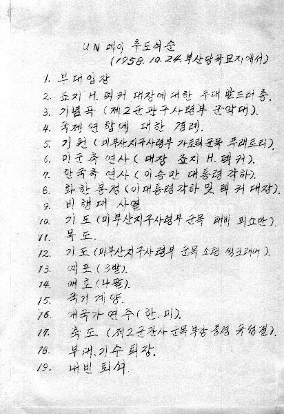 1958. Asien. Fernost. Korea. Pusan. Busan.  United Nations Memorial Service für Kriegsgefallene
1958. Asien. Fernost. Korea. Pusan. Busan. UN Day. United Nations Memorial Service. Militärische Zeremonie für die Kriegsgefallenen des Koreakrieges. Dazu zählten zahlreiche Soldaten aus vielen Länder der UN.
Schlüsselwörter: 1958;Asien;Busan;Fernost;Friedhof;Gedenkzeremonie;Korea;Militär;Pusan;Südkorea;Zeremonie