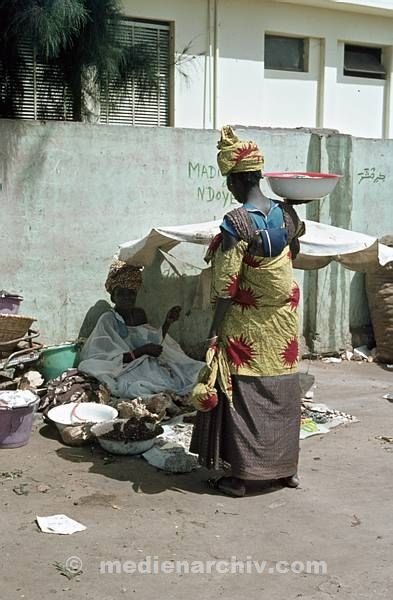 1969. Afrika. Senegal. Dakar. Markt.