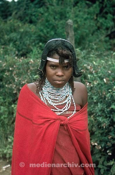 1975. Südafrika. Afrikaner in roten Decken