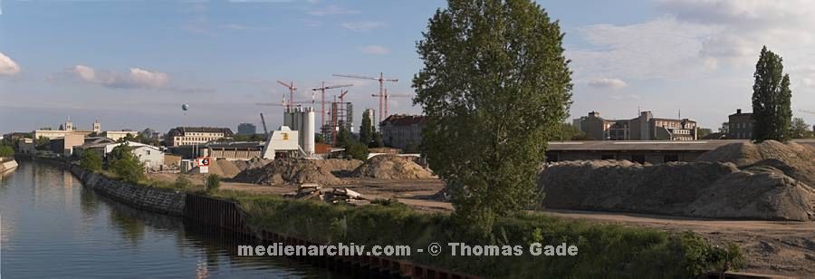 2005. Berlin. Berlin-Mitte. Hamburg-Lehrter-G?hnhof. Berlin-Spandauer-Schiffahrtskanal. Panorama