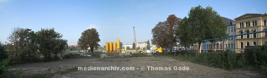 14. 10. 2010. Berlin. Berlin-Mitte. Gel?e zwischen Hauptbahnhof und Heidestra?. (Panorama aus mehreren Einzelfotos)