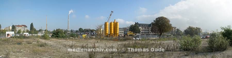 14. 10. 2010. Berlin. Berlin-Mitte. Gel?e zwischen Hauptbahnhof und Heidestra?. (Panorama aus mehreren Einzelfotos)
