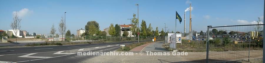 14. 10. 2010. Berlin. Berlin-Mitte. Gel?e zwischen Hauptbahnhof und Heidestra?. (Panorama aus mehreren Einzelfotos)
