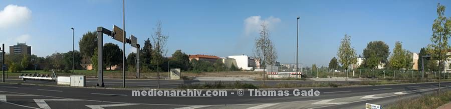 14. 10. 2010. Berlin. Berlin-Mitte. Gel?e zwischen Hauptbahnhof und Heidestra?. (Panorama aus mehreren Einzelfotos)