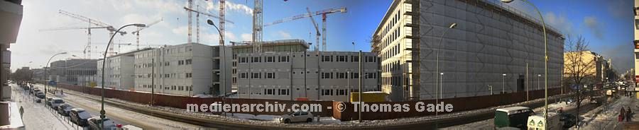 3. 2. 2010. Berlin. Berlin-Mitte. Chausseestraße. Baustelle Zentrale des BND. Bundesnachrichtendienst
