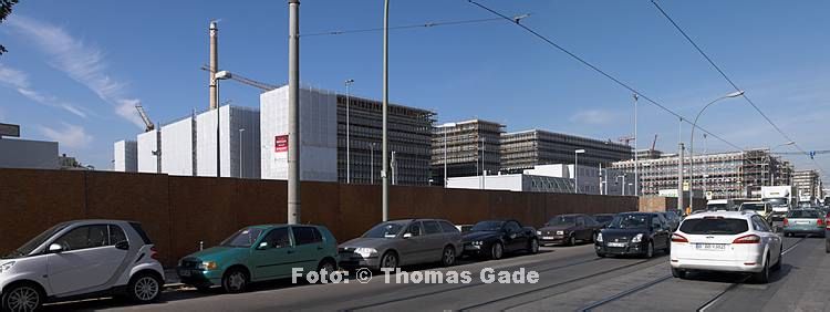 22. 9. 2010. Berlin. Berlin-Mitte. Chaussestra?e. BND - Baustelle. Bundesnachrichtendienst. (Panorama aus mehreren Einzelfotos)