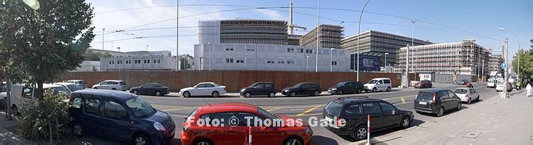22. 9. 2010. Berlin. Berlin-Mitte. Chaussestra?e. BND - Baustelle. Bundesnachrichtendienst. (Panorama aus mehreren Einzelfotos)