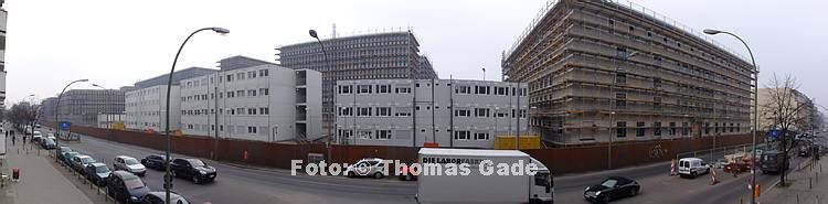 15. 3. 2011. Berlin. Berlin-Mitte. Chausseestra?e. Baustelles des BND. Bundesnachrichtendienstes. Panorama