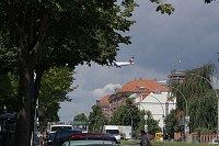 9. 8. 2011. Berlin. Berlin-Mitte. Müllerstraße. Flugzeuge im Anflug auf den Flughafen Tegel.