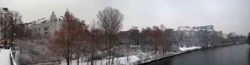 30. 12. 2009. Berlin. Mitte. Wedding. Nordufer. Berlin-Spandauer-Schifffahrtskanal. Winter. Schnee