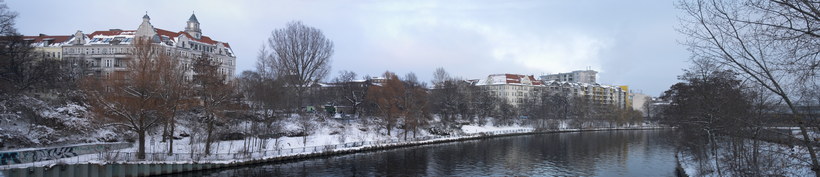 3. 2. 2010. Berlin. Mitte. Wedding. Nordufer. Berlin-Spandauer-Schifffahrtskanal im Winter. Schnee