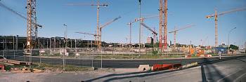14. 5. 2000.  Berlin. Berlin-Mitte. Tiergarten. Lehrter Bahnhof. Hauptbahnhof. Baustelle. (Panorama - Pentax *ist DS - fÃ¼nf Einzelbilder)