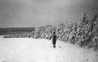 um 1935. Bayern. Winter in den bayerischen Voralpen.