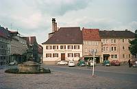 1967. Bayern. Bad Königshofen. Brauerei Kneuer. Hotel Adler-Post. Brauerei Kneuer
