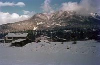 um 1966. Bayern. Garmisch Partenkirchen. Alpenvorland. Winter.