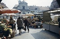1980. Deutschland. Regensburg. Markt
