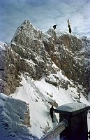 um 1968. Bayern. Zugspitze. Alpen. Berge. Schnee