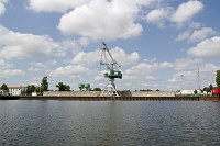 4. 7. 2012. Brandenburg. Veltener Stichkanal. Bundeswasserstraße im Bundesland Brandenburg. Hafen von Velten