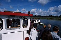 30. 8. 1994. Mecklenburg-Vorpommern.  Ausflugsdampfer auf dem Müritzsee. <br> (Dampferfahrt von Röbel nach Rheinsberg.)