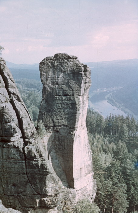 1950er. Sachsen. Elbsandsteingebirge. Berge