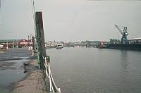 1970er. Schleswig-Holstein. Glückstadt am Fluss Elbe. Hafen