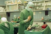 1978. Krankenhaus Essen. Arzt. Chirurgie. Operation.
