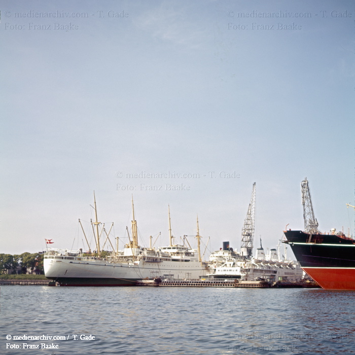 1960. Dänemark. Schiffe im Hafen
