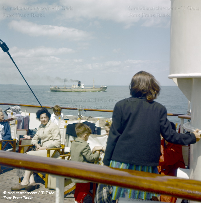 1960. Great Britain. England. Fahrt von Dover nach Calais. Schiff. Ärmelkanal