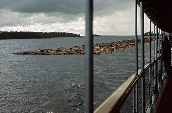 Helsinki. großes Holzfloss.
