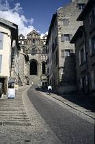 1970er. Frankreich. Aufgang zur Kathedrale der schwarzen Madonna von Le Puy