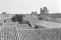 vermutlich 1950'er Jahre.  Frankreich. Languedoc-Rousillon. Aigues-Mortes. Stadtmauer
