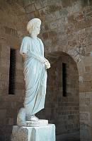 1968. Griechenland. Rhodos. Johanniterburg. <br>Renaissance, Statue im Hof
