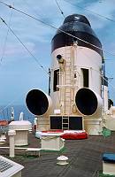 1968. Griechenland. Rhodos. der grosse Rauchfang des Schiff