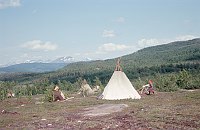 1967. Skandinavien. Norwegen. Lappland. Jurten. Zelte